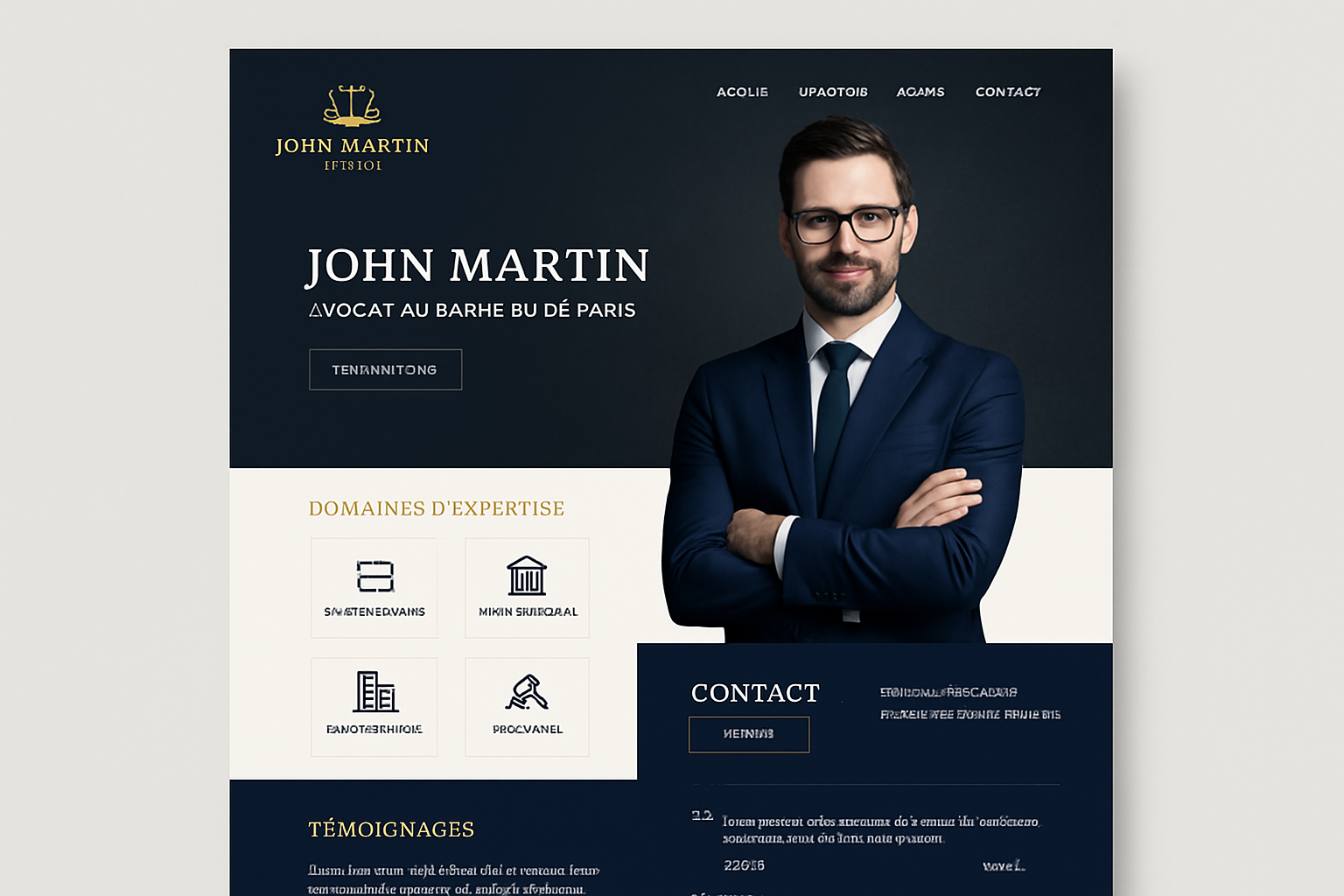 Cabinet Juridique - Site web professionnel